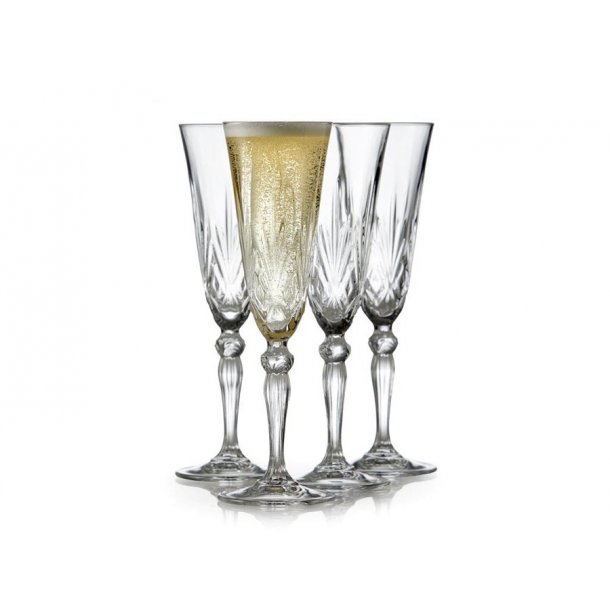 Lyngby Glas Krystal Champagneglas - 4 stk - Glas - Vejle Isenkram ApS
